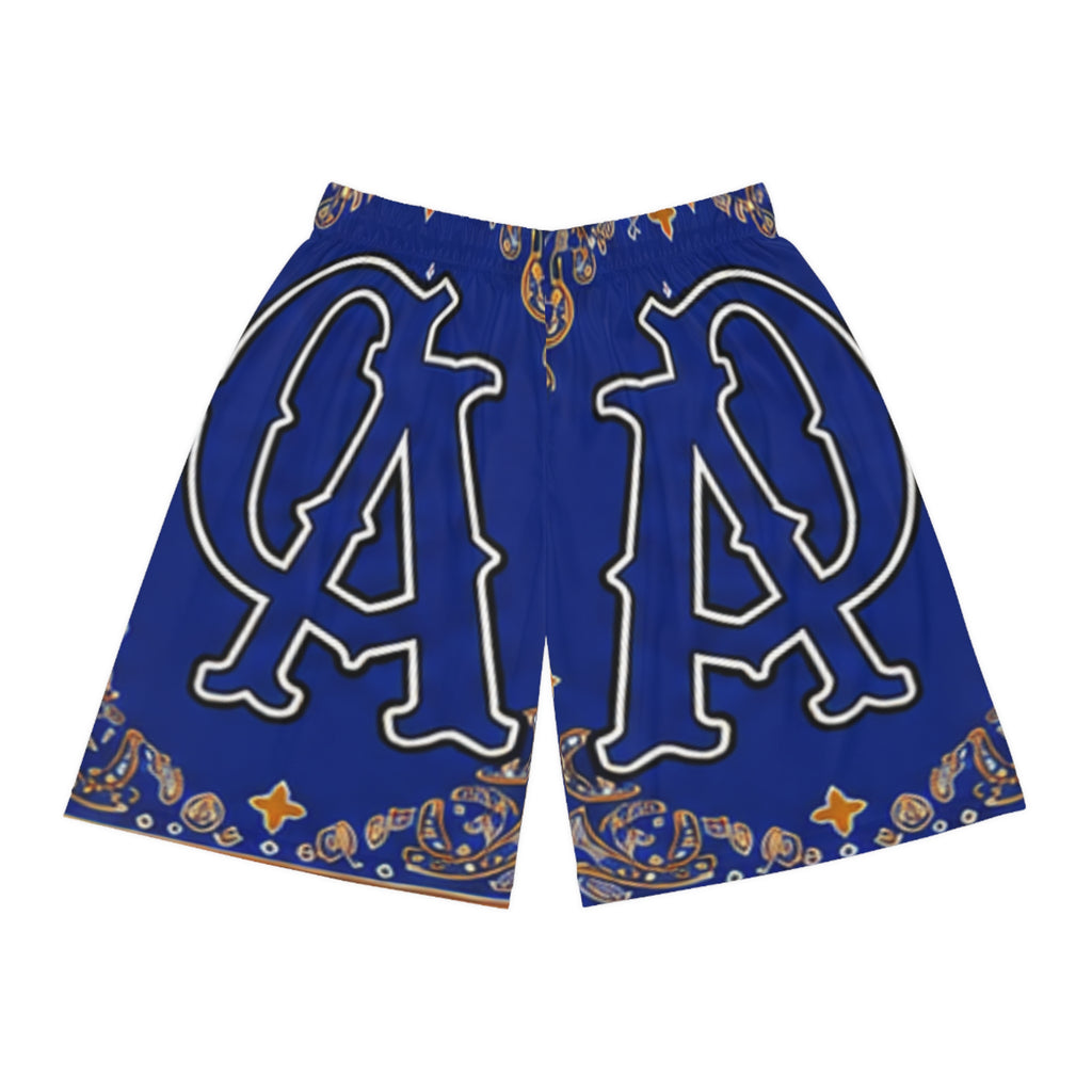 Basketball Shorts — Blue Bandana CA Logo ‘Wear Your Sound’ (AOP)