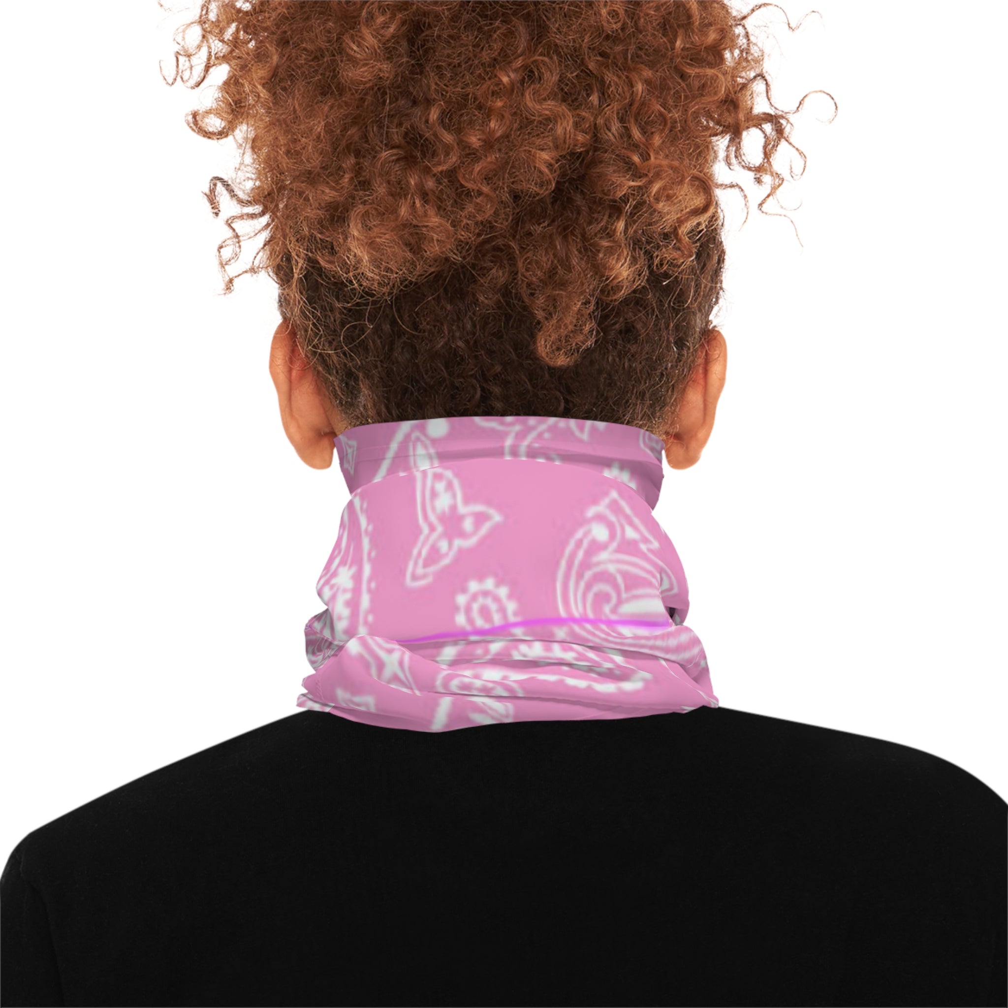 Pink Paisley Neck Gaiter – Lightweight Bandana Face Cover
