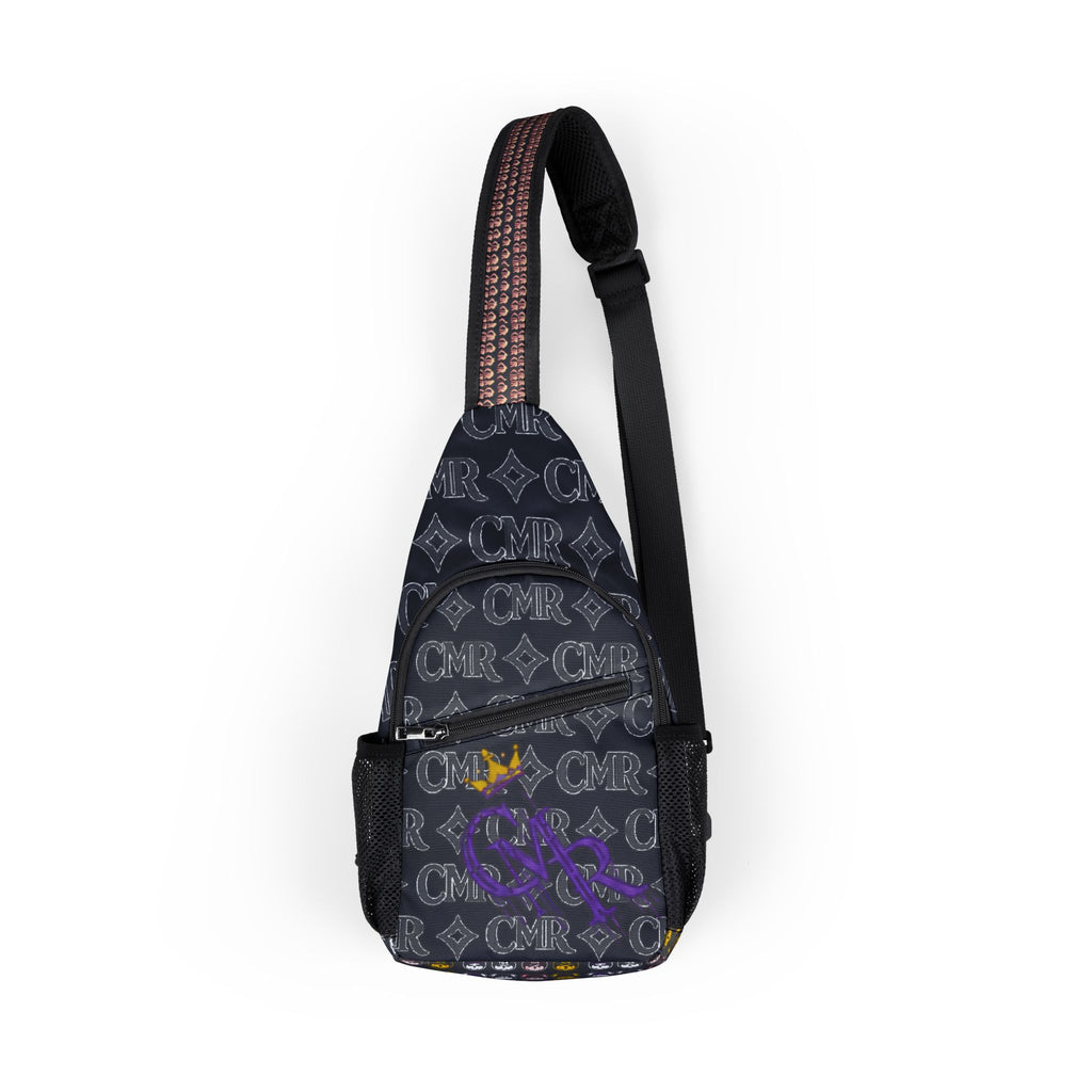 Urban Graffiti Chest Bag – Retro Pixel Pattern Sling Pack