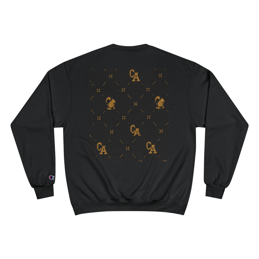 Champion Sweatshirt — Gold Monogram Luxury Pattern Crewneck
