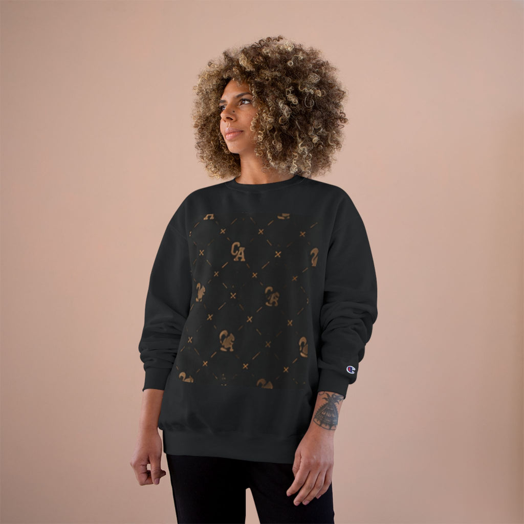 Champion Sweatshirt — Subtle Rust Fleck Square Graphic Crewneck