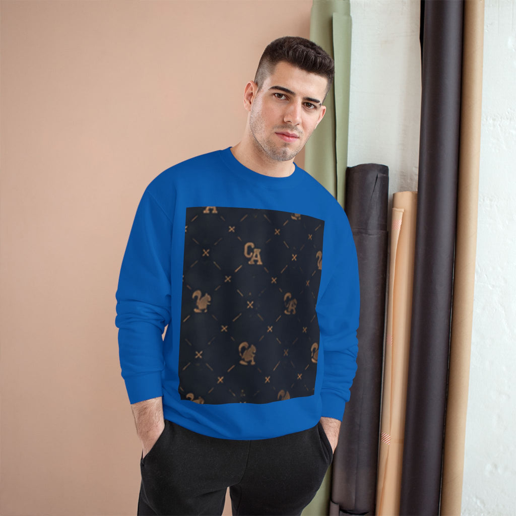 Champion Sweatshirt — Subtle Rust Fleck Square Graphic Crewneck