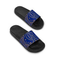 Blue Paisley Monogram Slide Sandals — Men's Casual Pool & Beach Slides