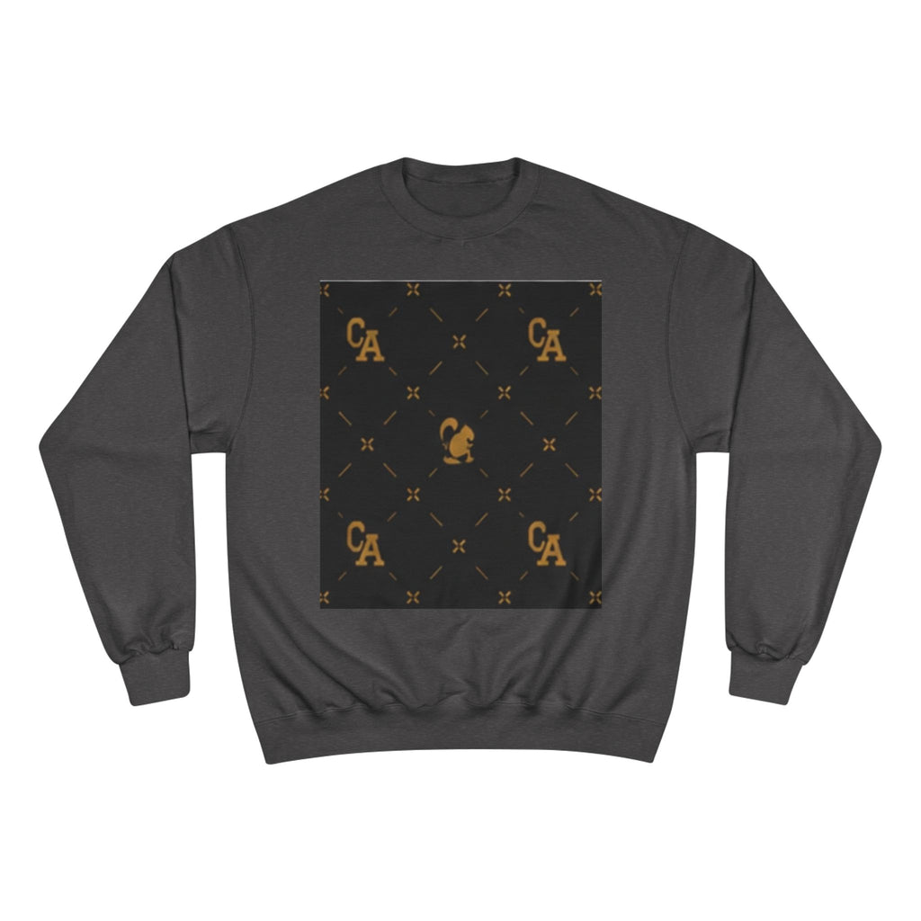 Champion Sweatshirt — Gold Monogram Luxury Pattern Crewneck