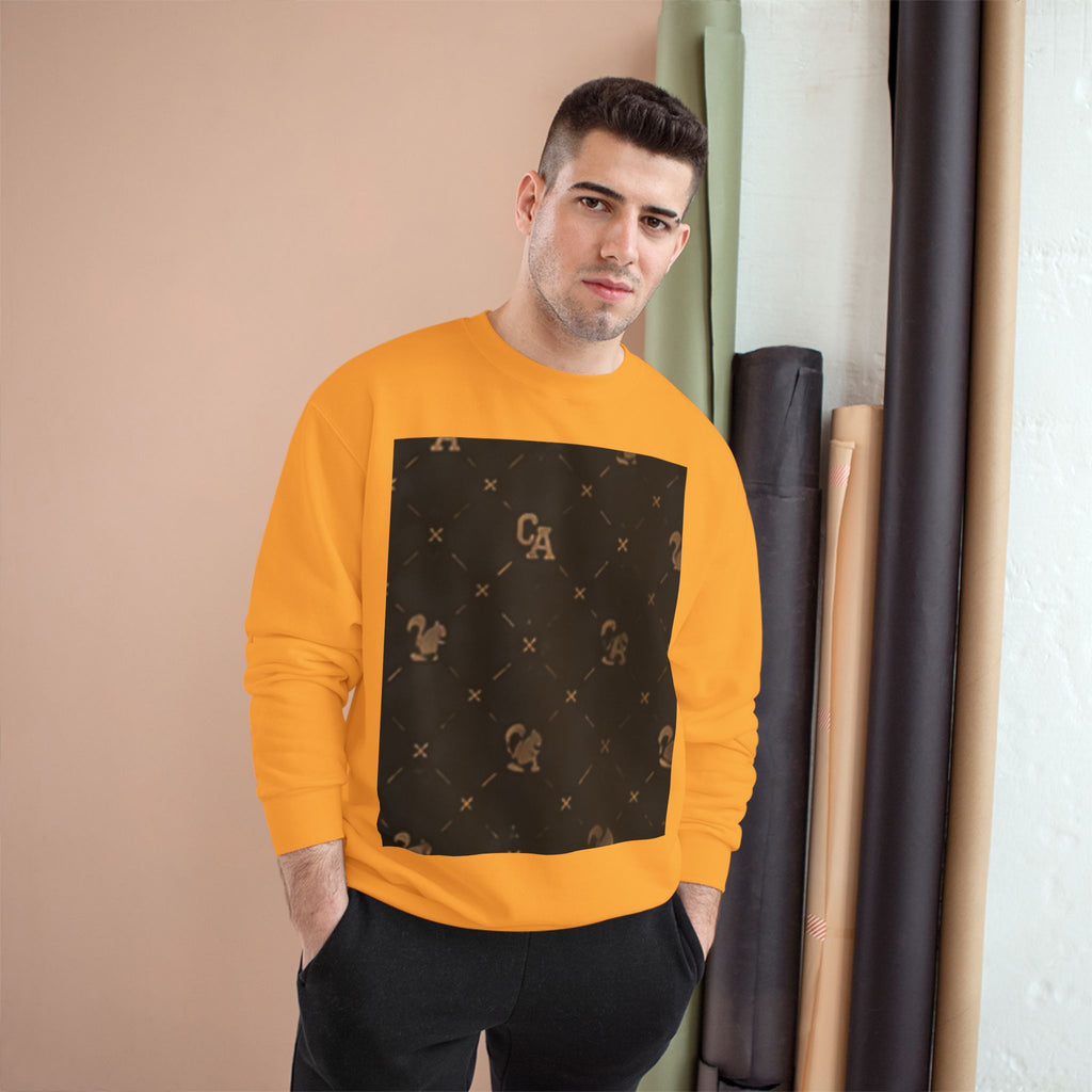 Champion Sweatshirt — Subtle Rust Fleck Square Graphic Crewneck