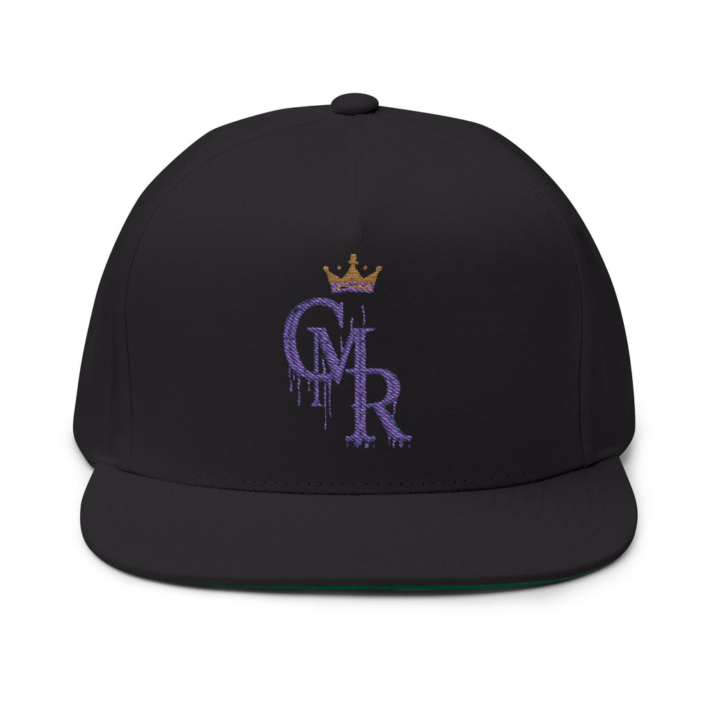 Royal Graffiti Flat Bill Cap — Embroidered CMR Crown Logo