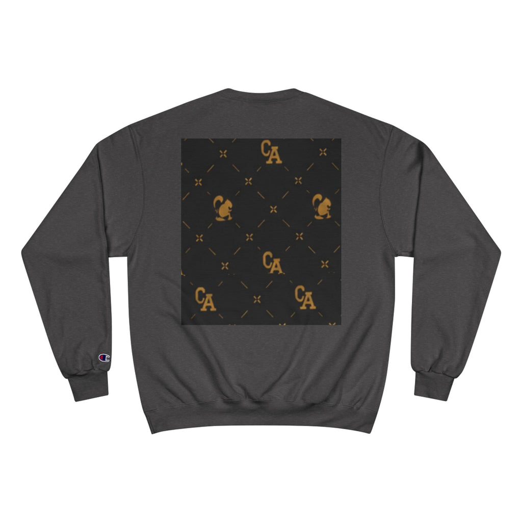 Champion Sweatshirt — Gold Monogram Luxury Pattern Crewneck