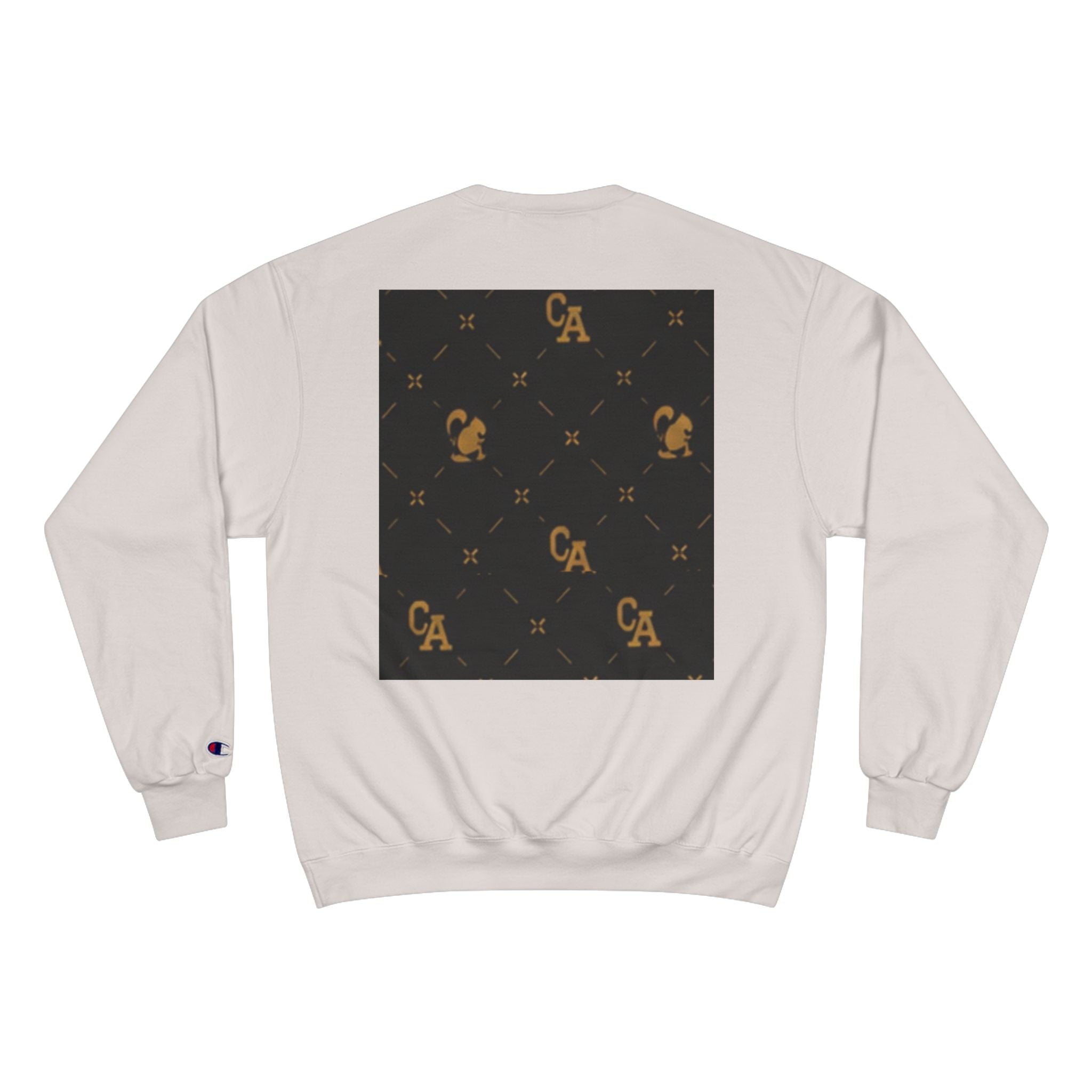 Champion Sweatshirt — Gold Monogram Luxury Pattern Crewneck