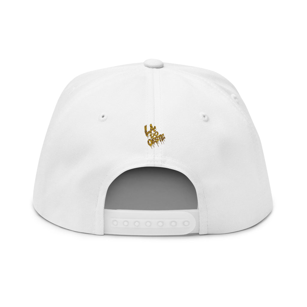 Royal Graffiti Flat Bill Cap — Embroidered CMR Crown Logo
