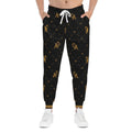 Luxury Black & Gold Monogram Joggers — CA Pattern Athletic Pants