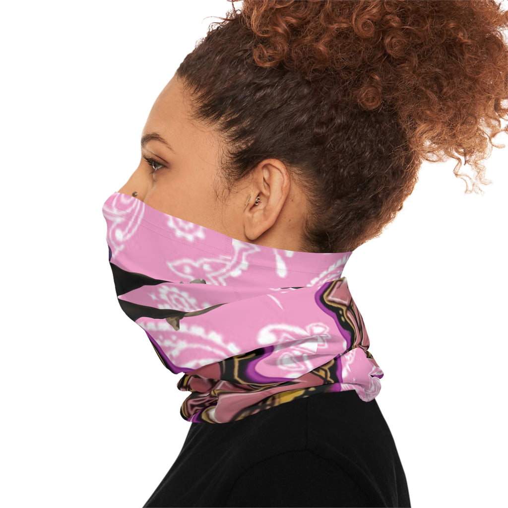 Pink Paisley Rapstreet Neck Gaiter — Urban Graffiti Face Covering