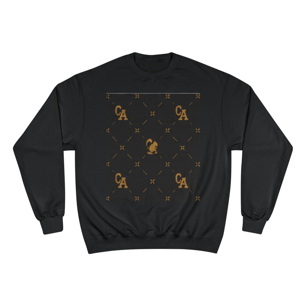 Champion Sweatshirt — Gold Monogram Luxury Pattern Crewneck