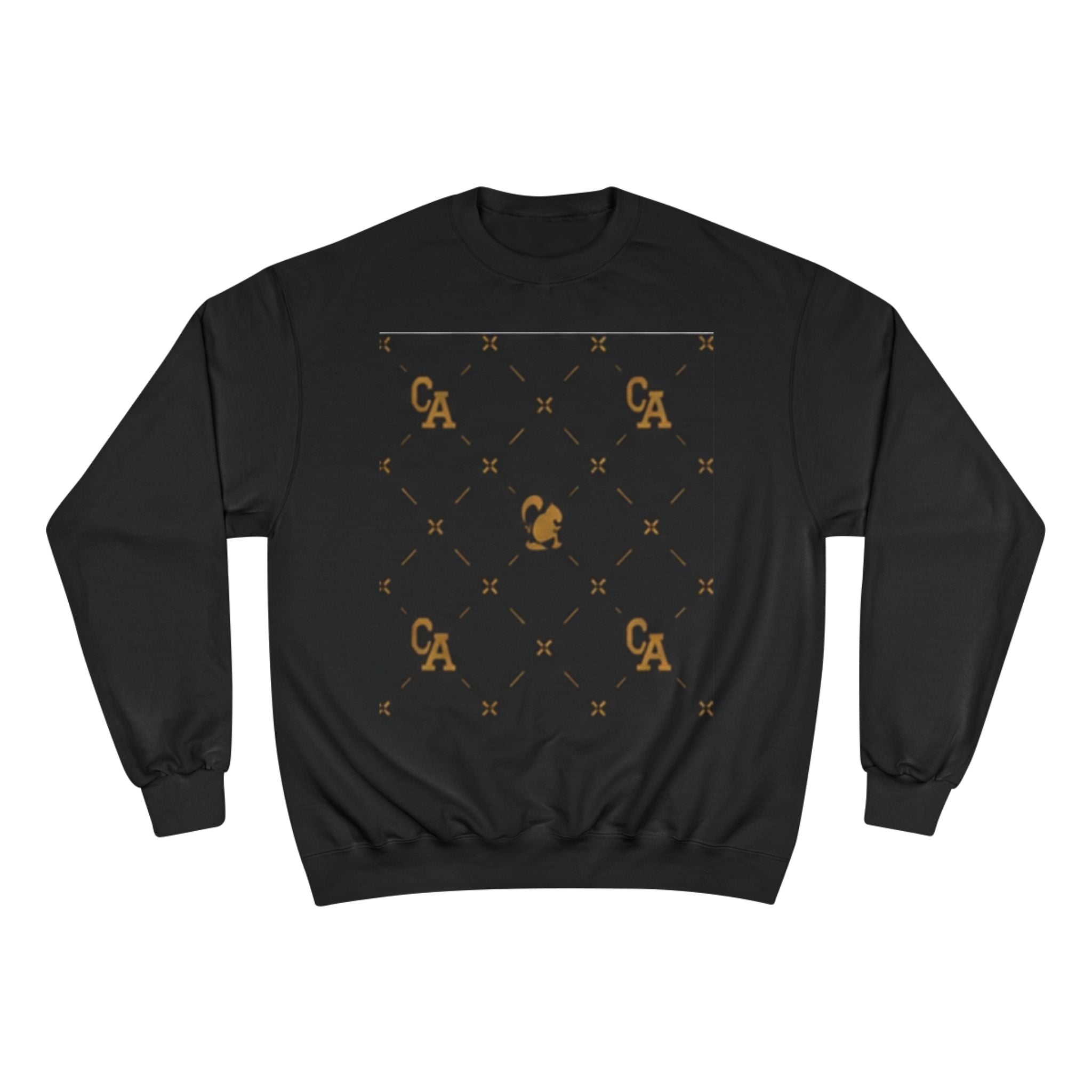 Champion Sweatshirt — Gold Monogram Luxury Pattern Crewneck