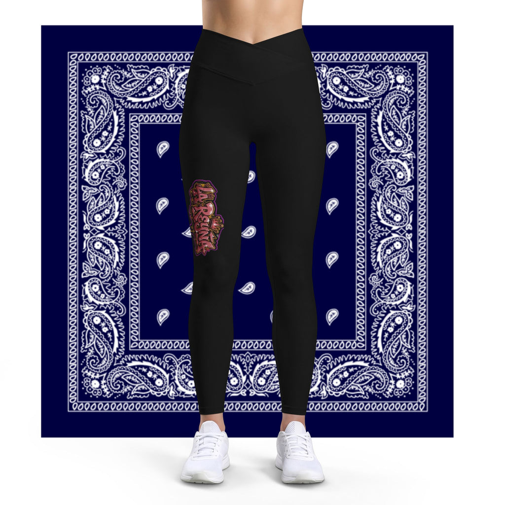 Womens Luxe Leggings — Gothic Rose Side Graphic Leggings