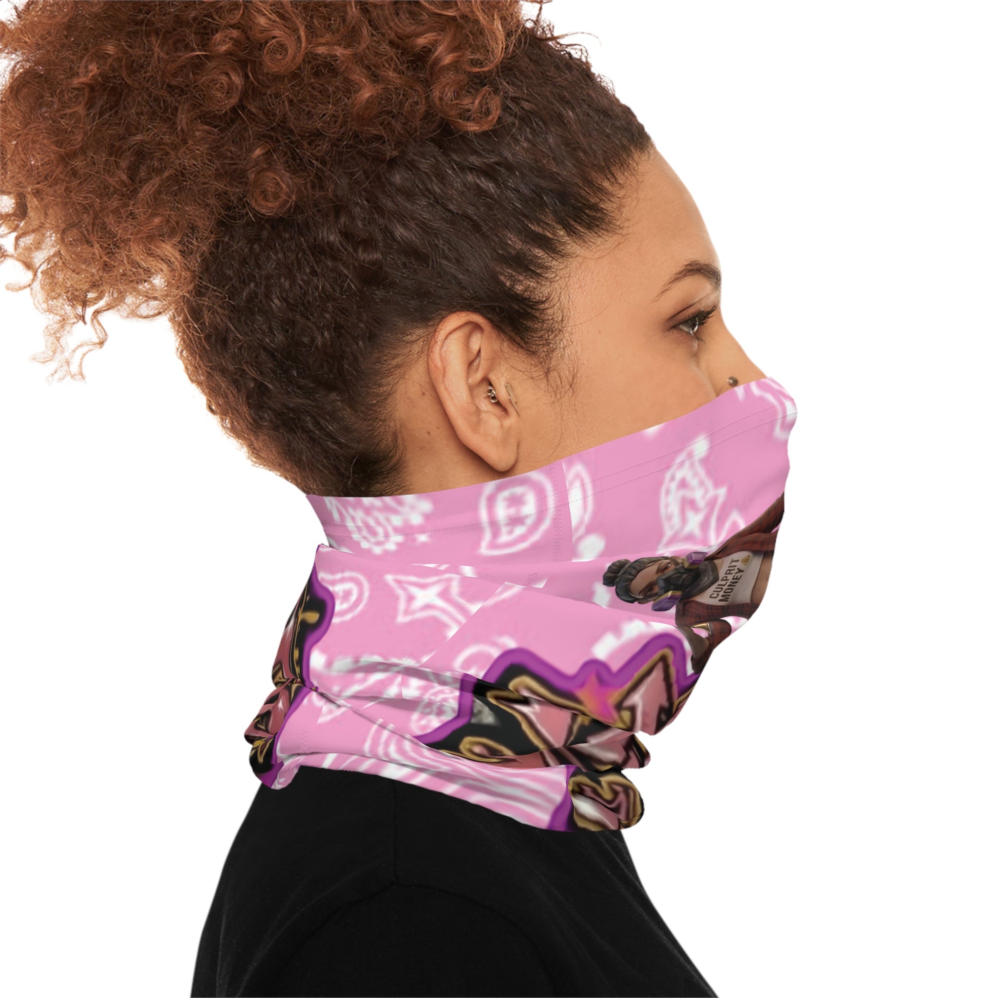 Pink Paisley Rapstreet Neck Gaiter — Urban Graffiti Face Covering