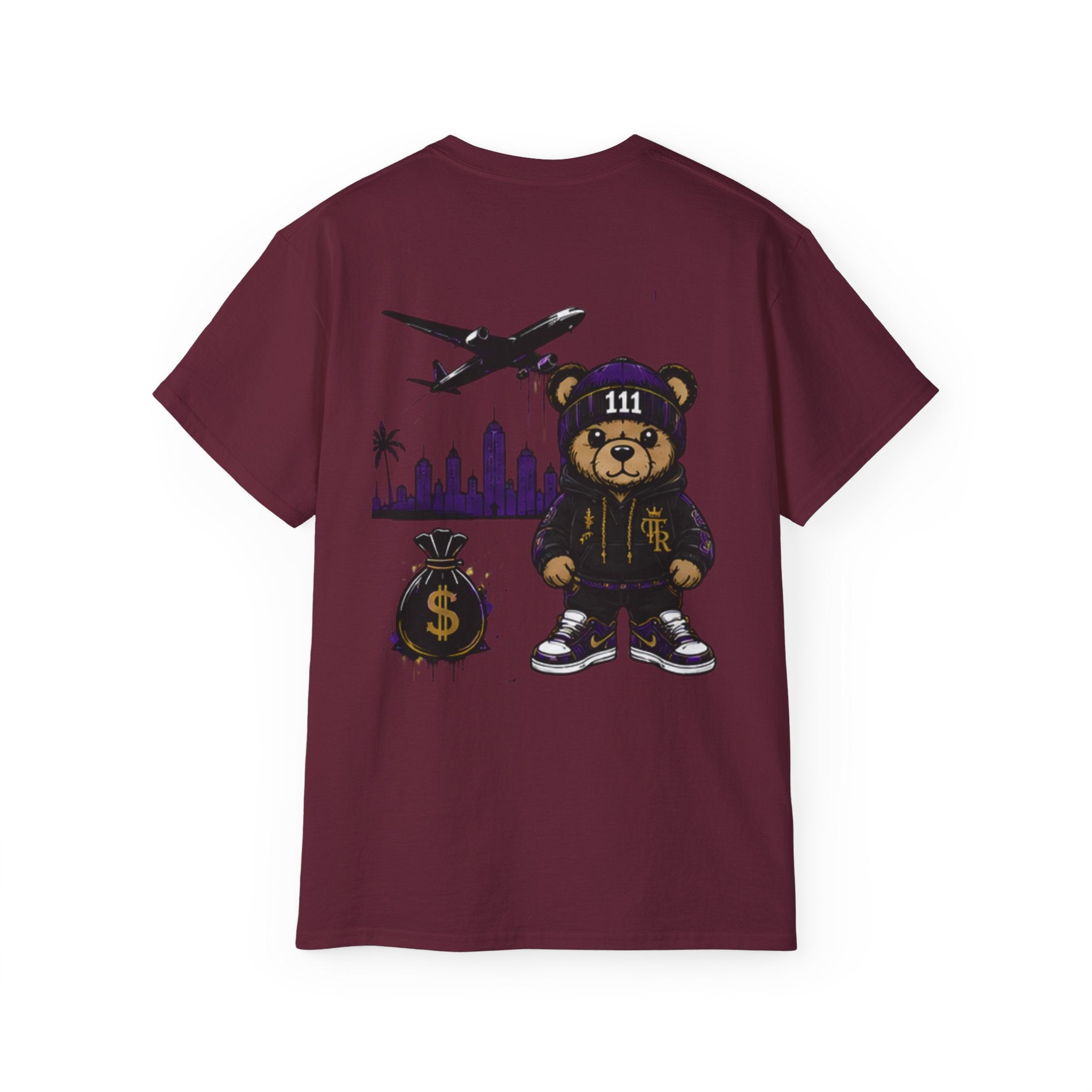 Hustle Bear Tee — 'No Sleep, All Hustle' LA Streetwear T-Shirt