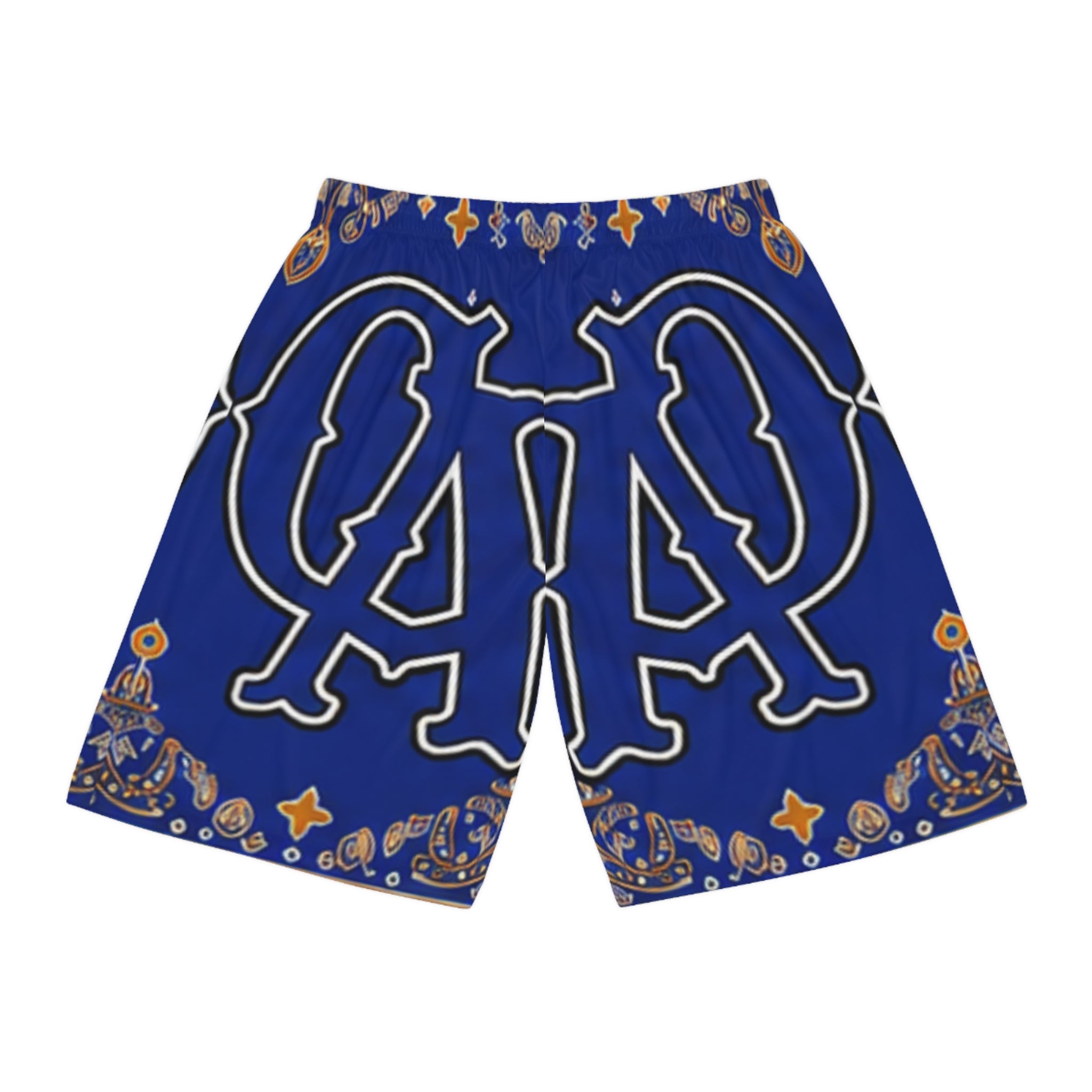 Basketball Shorts — Blue Bandana CA Logo ‘Wear Your Sound’ (AOP)