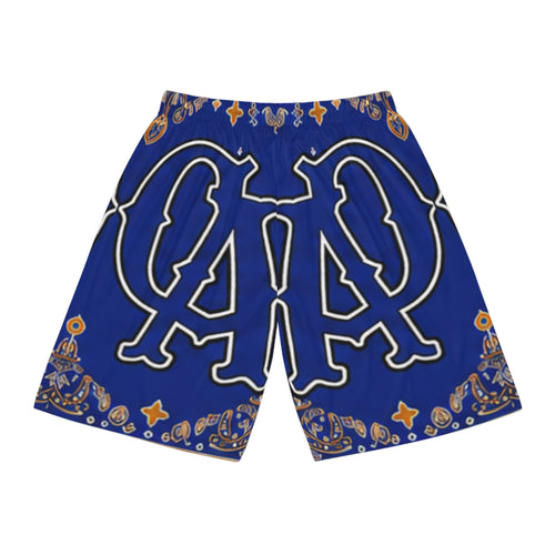 Basketball Shorts — Blue Bandana CA Logo ‘Wear Your Sound’ (AOP)