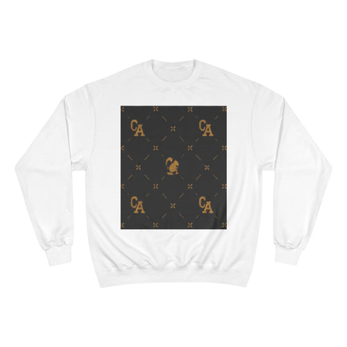 Champion Sweatshirt — Gold Monogram Luxury Pattern Crewneck
