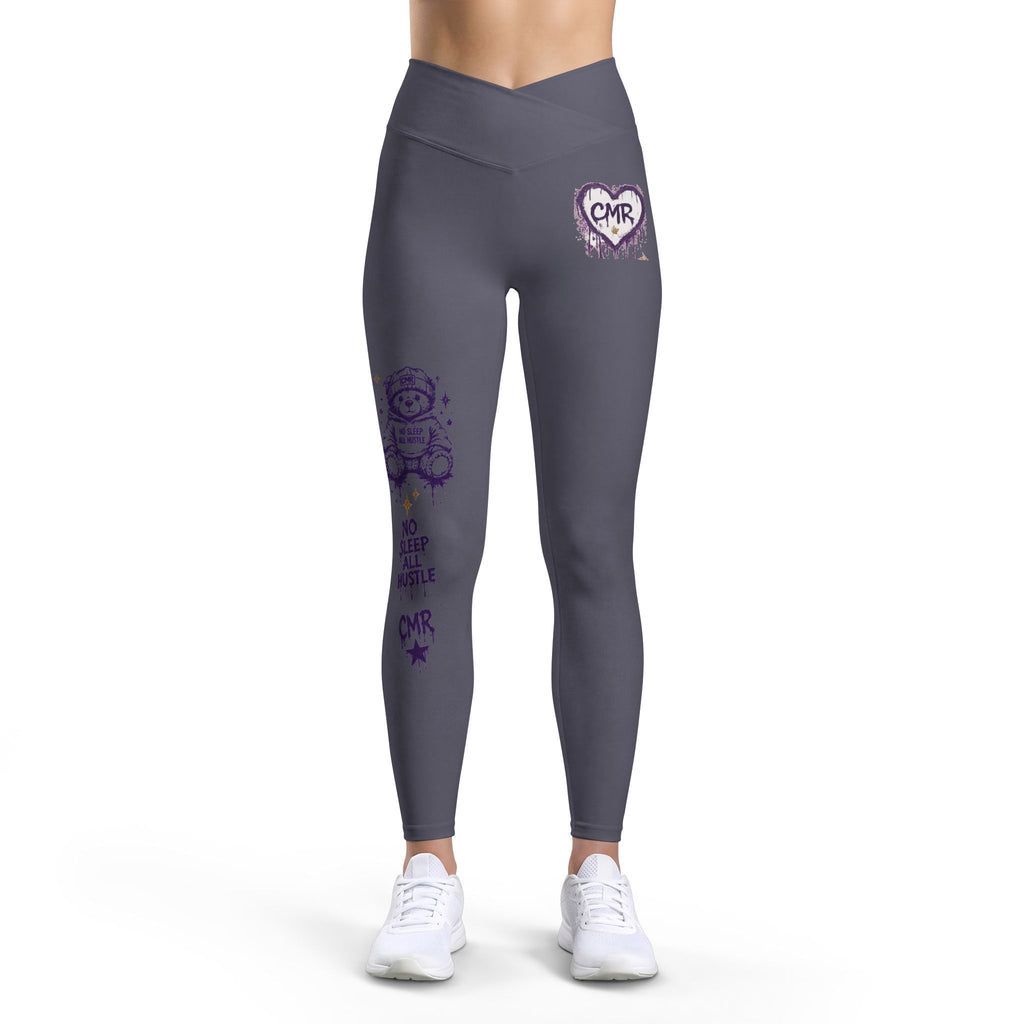 Cancer Warrior Leggings — CMR Heart & Teddy Tribute Women’s Activewear