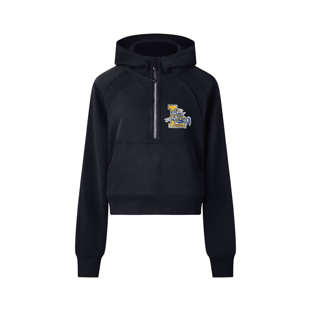Cropped Half-Zip Hoodie