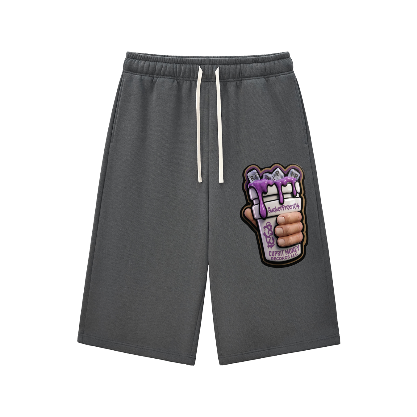 Relaxed Drawstring Three-quarter Sweatpants