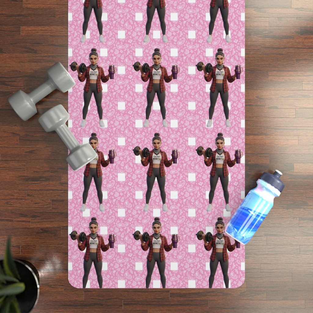 Pink Holiday Gorilla Pattern Yoga Mat - Cute Animal Fitness Mat for Women & Gift