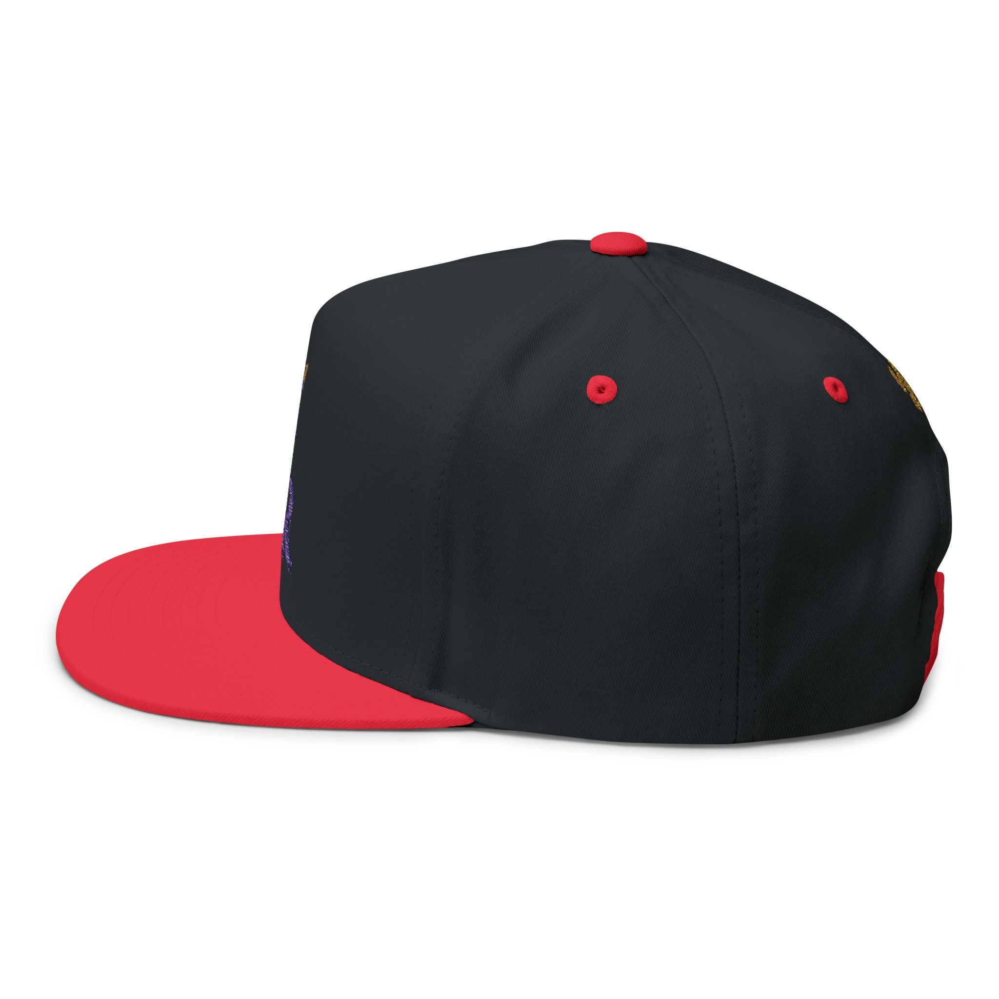 Royal Graffiti Flat Bill Cap — Embroidered CMR Crown Logo