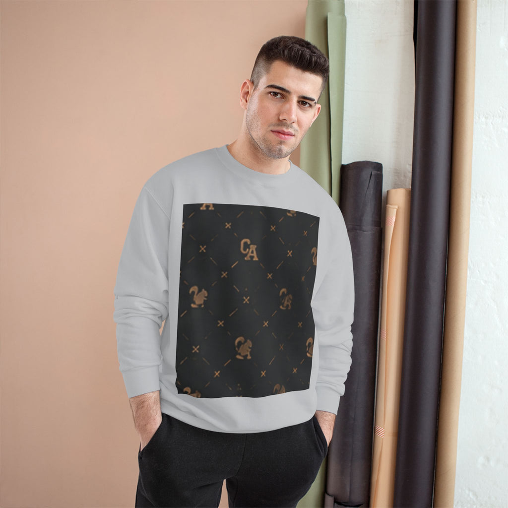 Champion Sweatshirt — Subtle Rust Fleck Square Graphic Crewneck