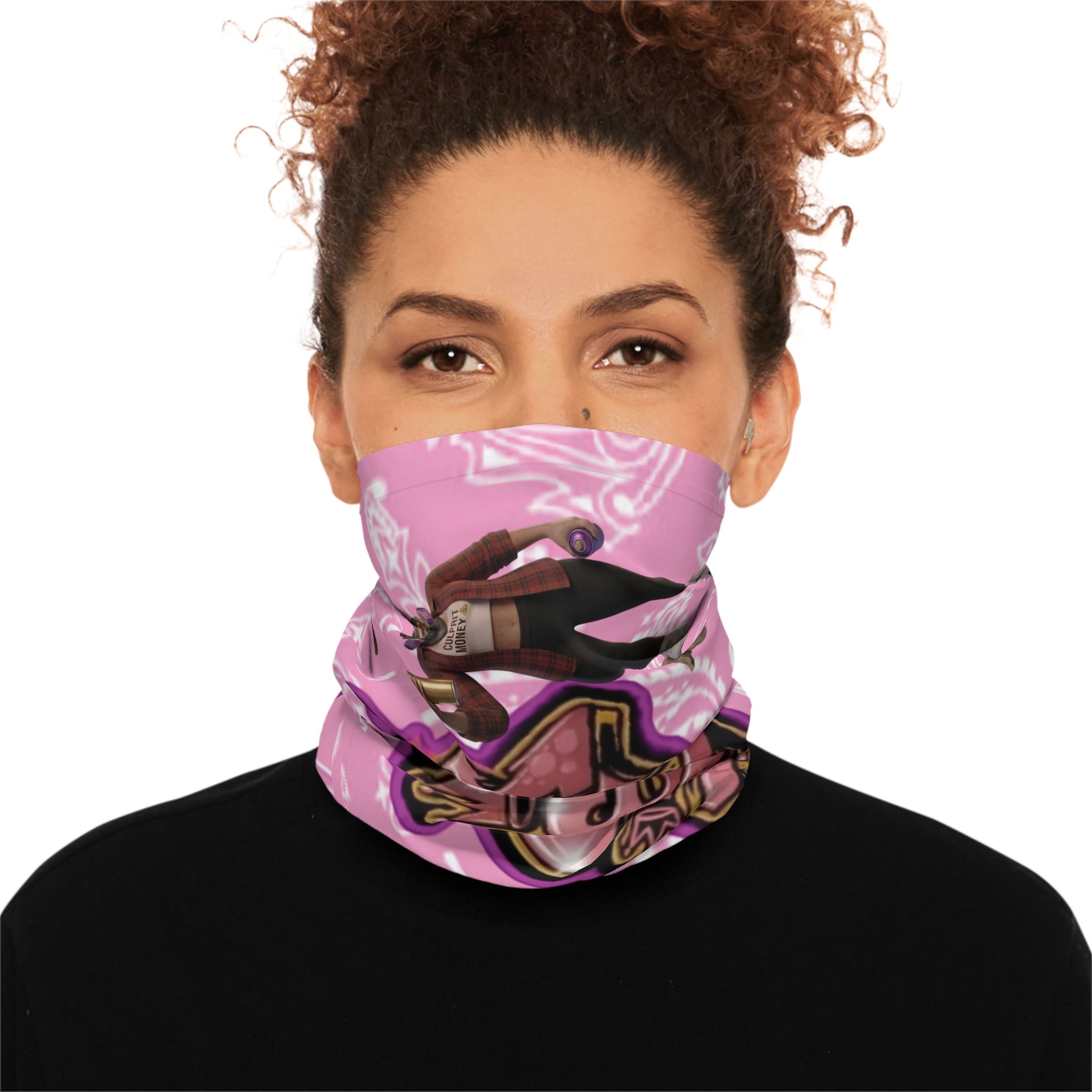Pink Paisley Rapstreet Neck Gaiter — Urban Graffiti Face Covering