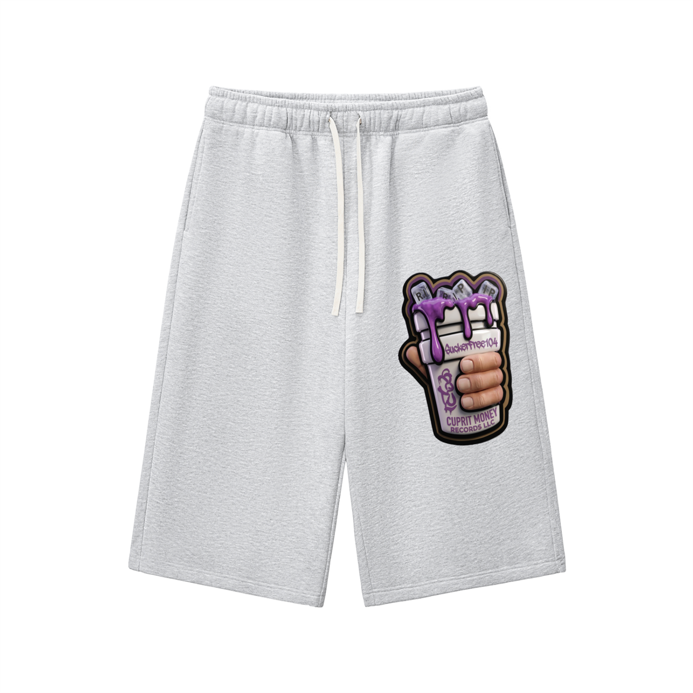 Relaxed Drawstring Three-quarter Sweatpants